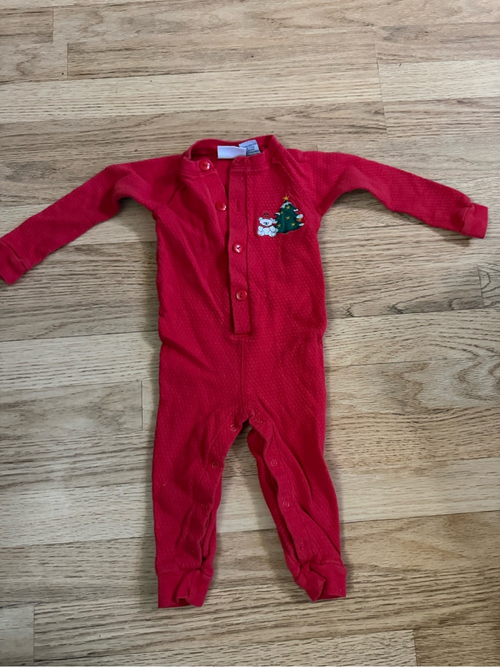 Vintage miniwear Red Holiday Embroidered One-Piece Bodysuit